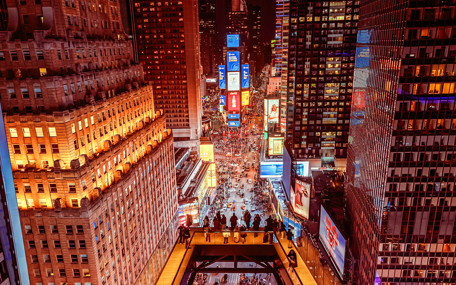 Times Square from the red step