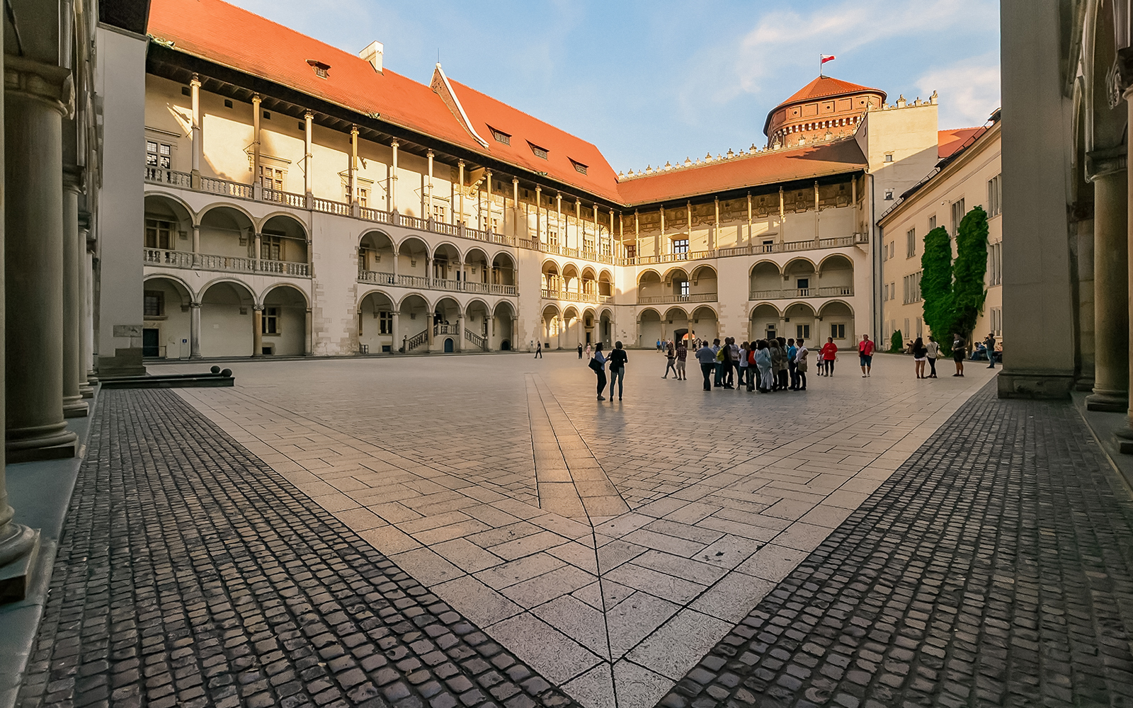 The inner courtyard of the Wawel Castle in Krakow, Renaissance