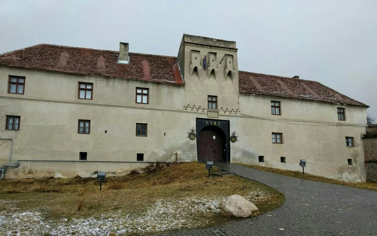 Fortified medieval building in Brasov, part of the self-guided city exploration game.
