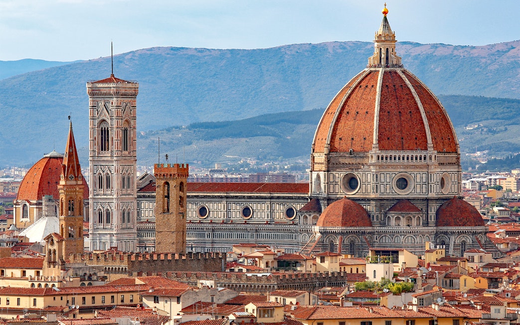 Brunelleschi's dome and Giotto's Campanile in Florence, Italy.