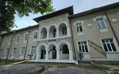 Historic building with arched windows in Constanta, part of the Haunted Constanta Black Sea Monster tour.