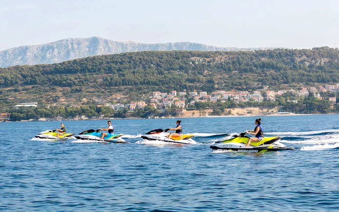 Jet Ski Safari Split with Speedboat Transfer & Beach Break