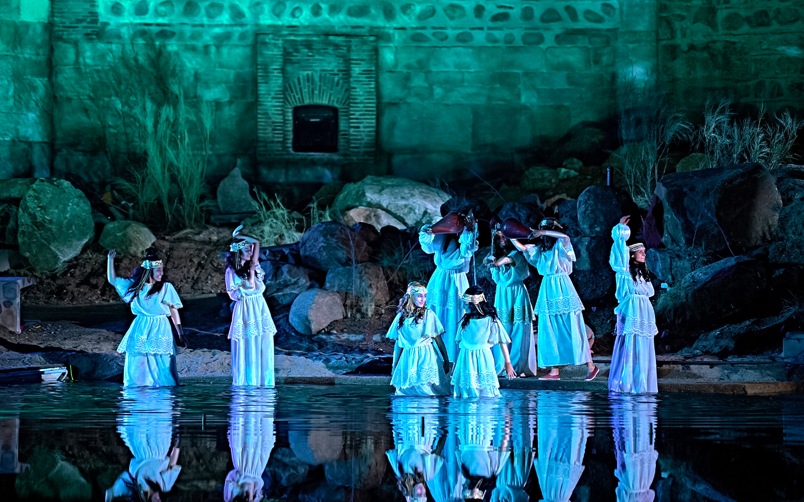 Performers in traditional attire during The Dream of Toledo Night Show, Spain.