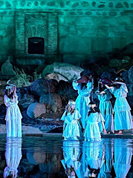 Performers in traditional attire during The Dream of Toledo Night Show, Spain.