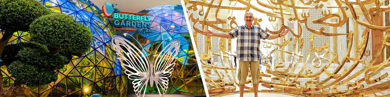 In un'unica combo: Biglietti per i Giardini delle Farfalle di Abu Dhabi + Qasr Al Watan