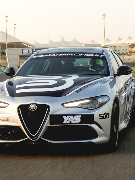 Alfa Romeo Giulia Quadrifoglio on Yas Marina Circuit track experience.