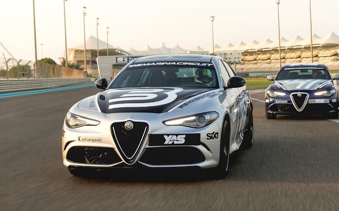 Alfa Romeo Giulia Quadrifoglio on Yas Marina Circuit track experience.