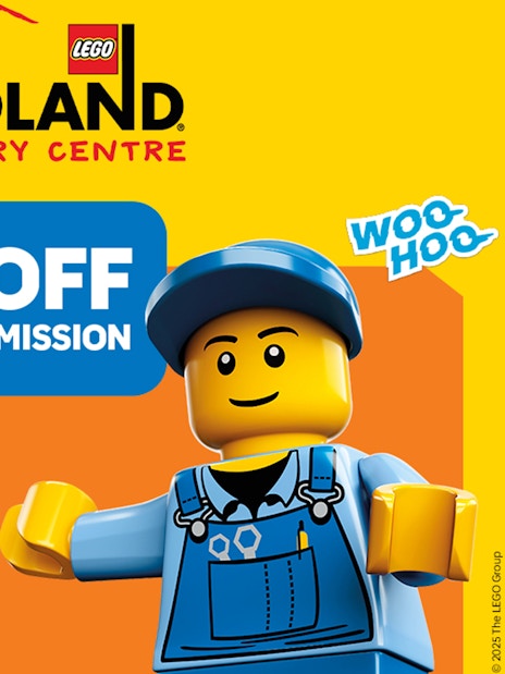 LEGOLAND Discovery Centre promo with 20% off general admission offer.