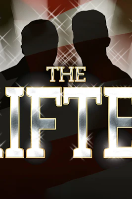 The Drifters logo with silhouetted figures and American flag background.