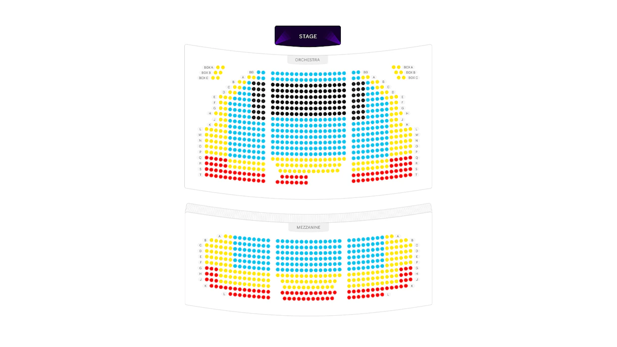broadhurst theatre seat map