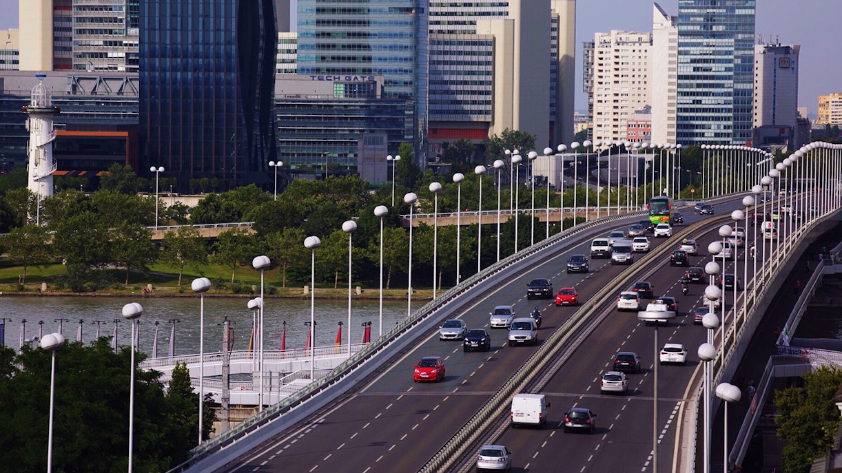Vienna Ferris Wheel by Public Transportation