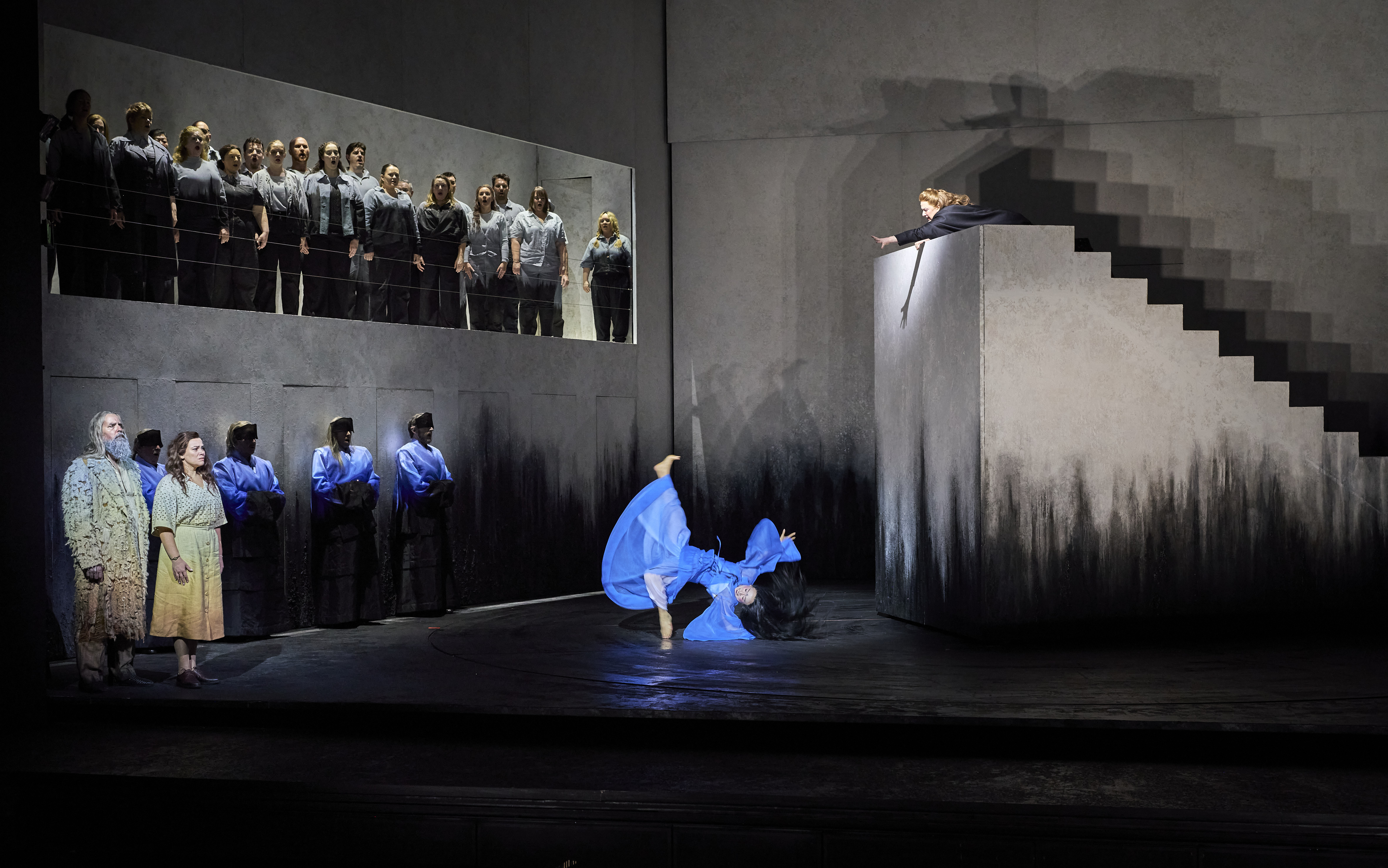 Stage performance of Turandot with cast and dancer, Sydney show.