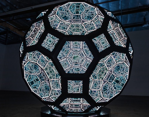Great Rhombicosidodecahedron, 2020 installation by Anthony James