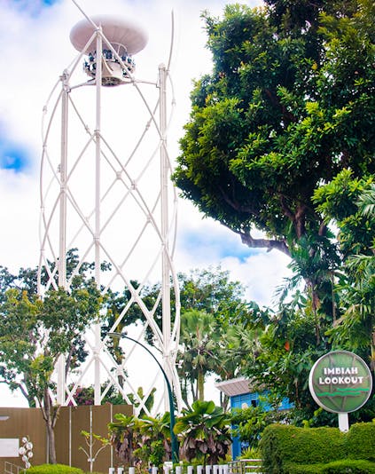 SkyHelix Sentosa ride offering panoramic views of Sentosa Island, Singapore.