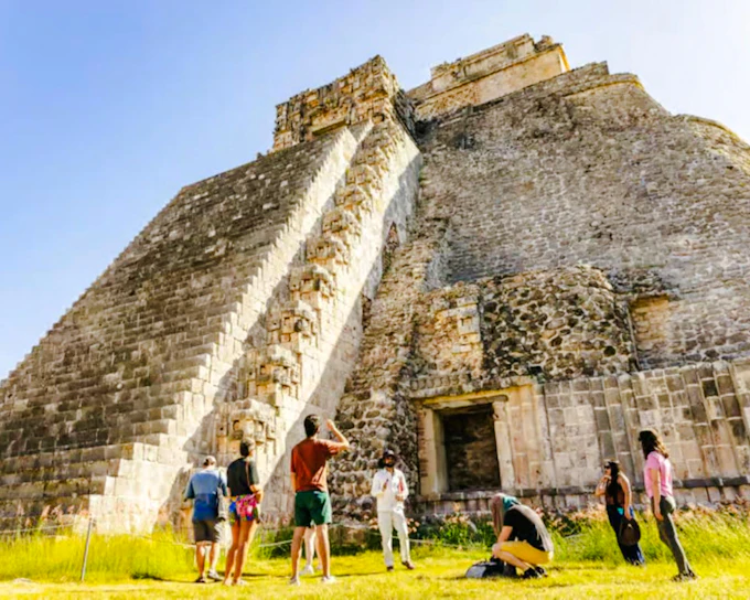 From Mérida: Uxmal Ruins Tour with Cave and Open Cenote Swims and Yucatán Lunch