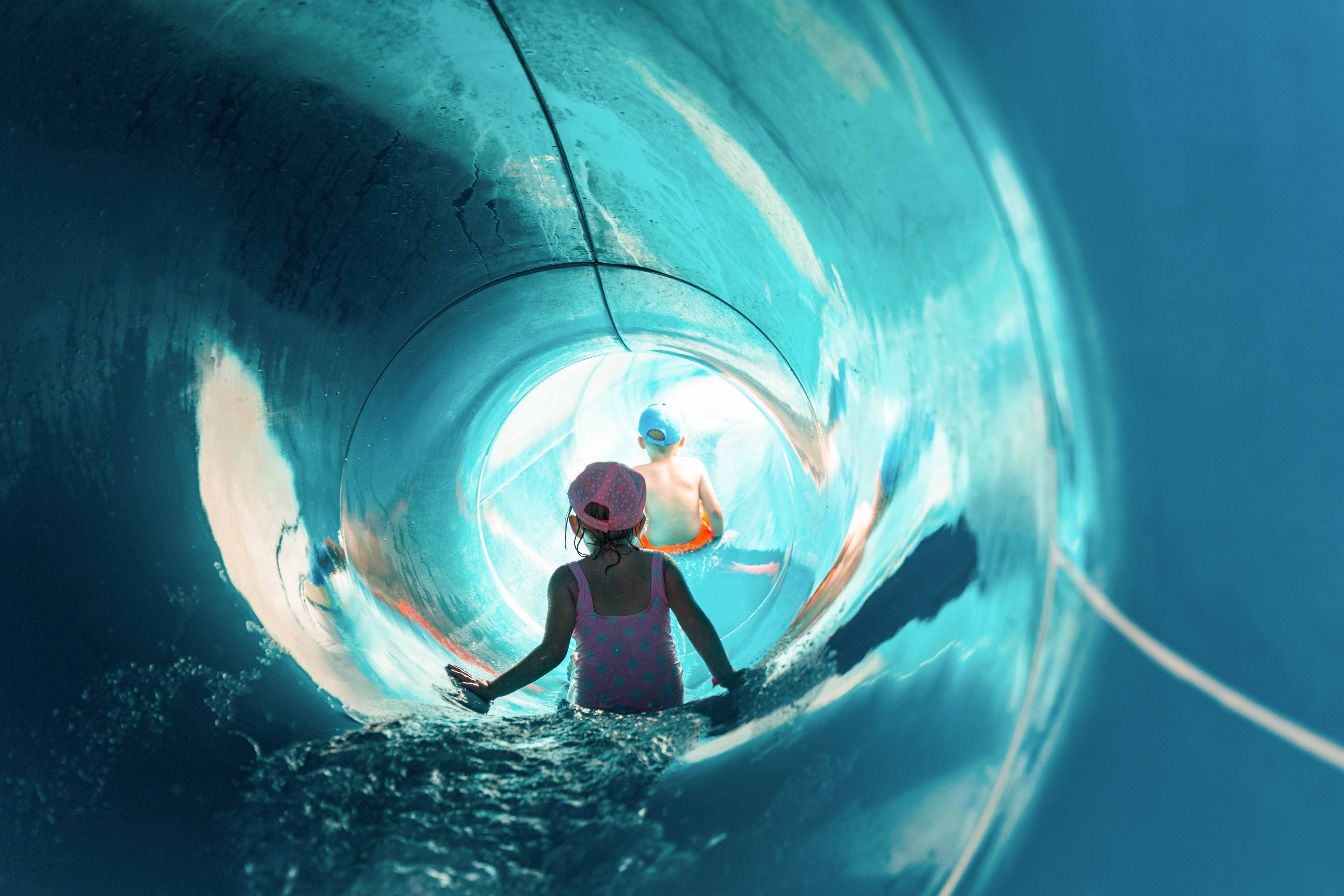 Visitors enjoying Wave Ball at ESCAPE Theme Park Penang, a popular tourist attraction in Malaysia