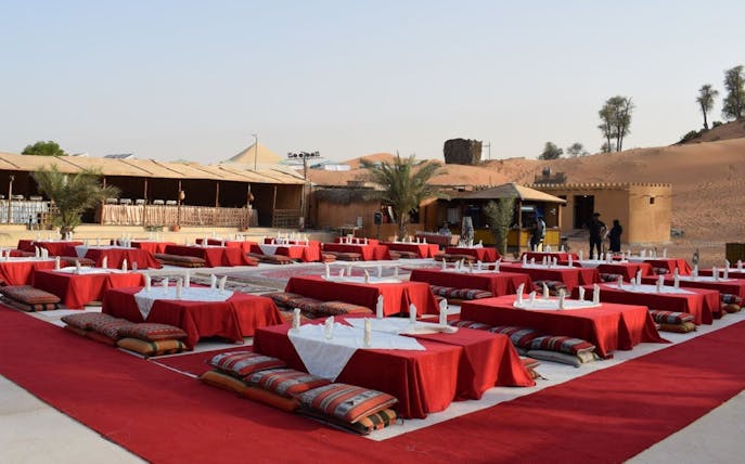 ras al khaimah: begeleide kamelentocht bij het bedouin oasis camp, inclusief vervoer en welkomsttraktaties-1