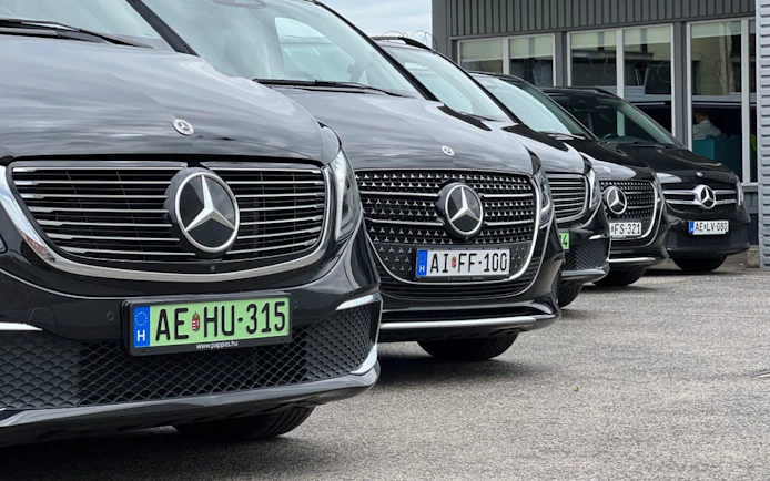 Mercedes vehicles for Budapest Airport to City Center private transfer.