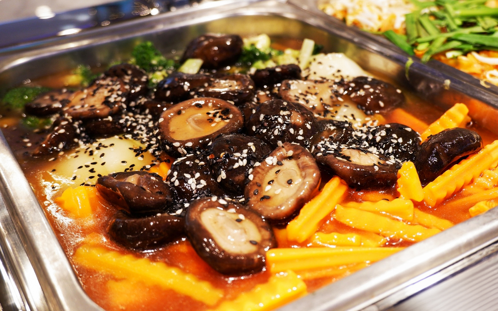 Mushroom and vegetable dish served on Meridian Dinner Cruise.