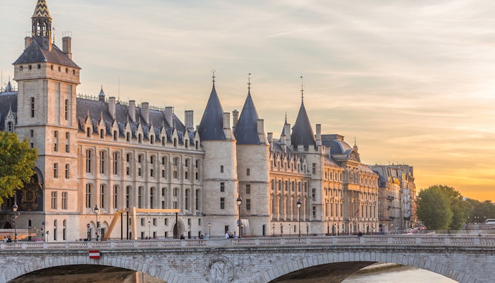 Notre Dame Cathedral during dawn in Paris
