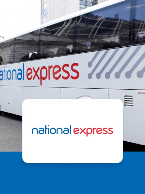 National Express bus for Luton Airport to Victoria Station route.