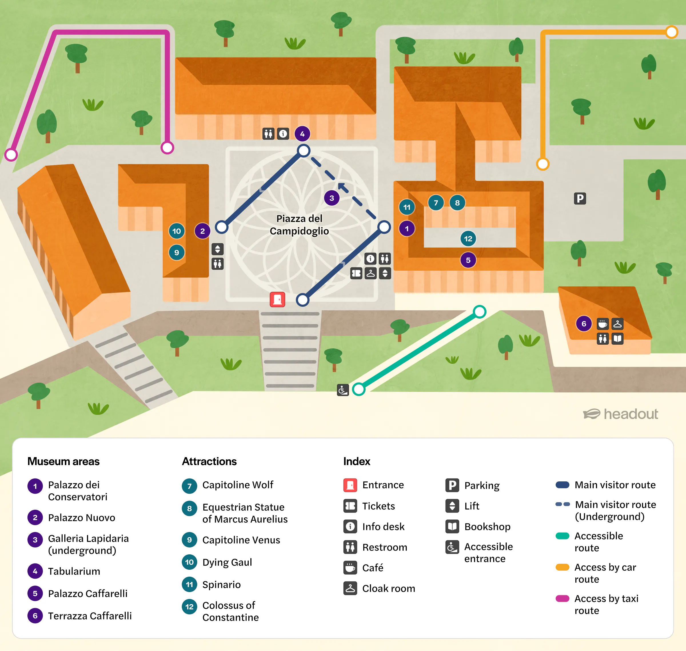 Map of the Capitoline Museums complex
