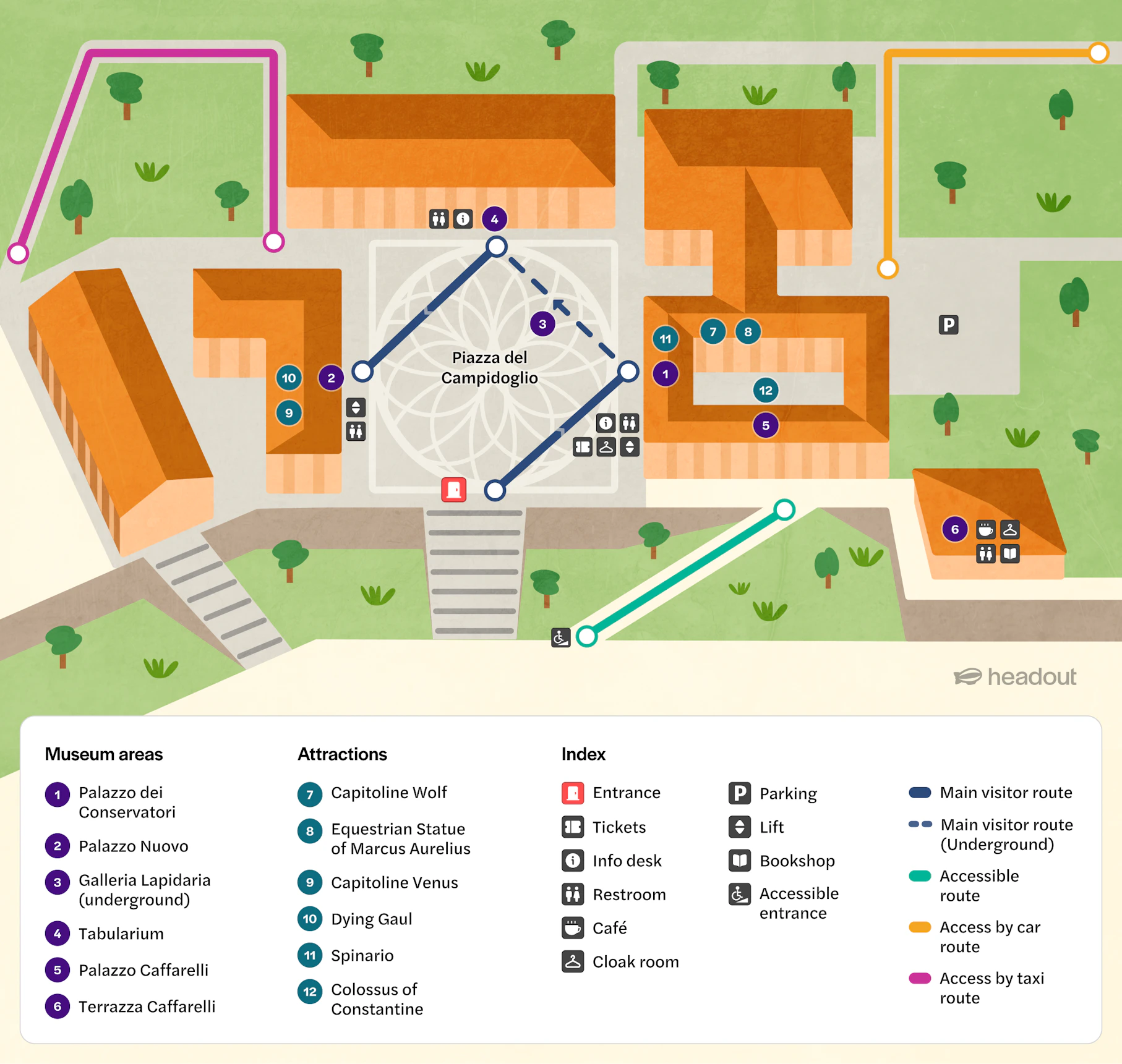 Map of the Capitoline Museums complex
