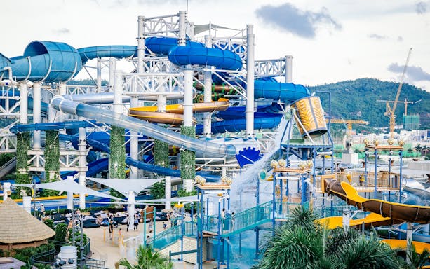 Slides at the Macau Studio City Water Park