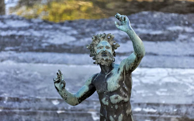Ancient bronze statue in Herculaneum, part of the Vesuvius and Herculaneum tour.