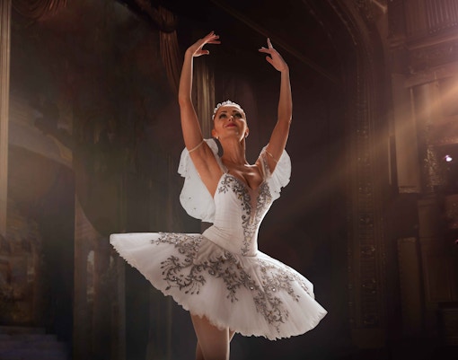 Ballerina performing at Semper Opera Ballet in Dresden.