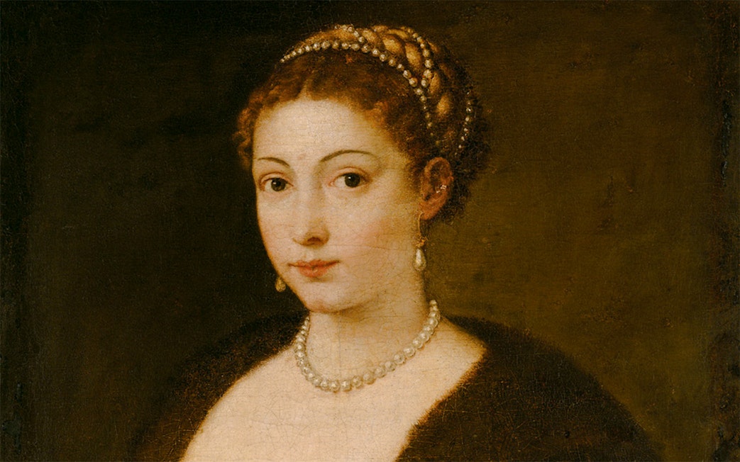 Kunsthistorisches Museum, portrait "Girl in a Fur" by Titian, Vienna.