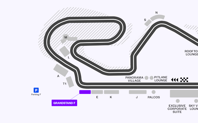 F1 Barcelona 2025 Mapa del circuito para MB Tribuna F
