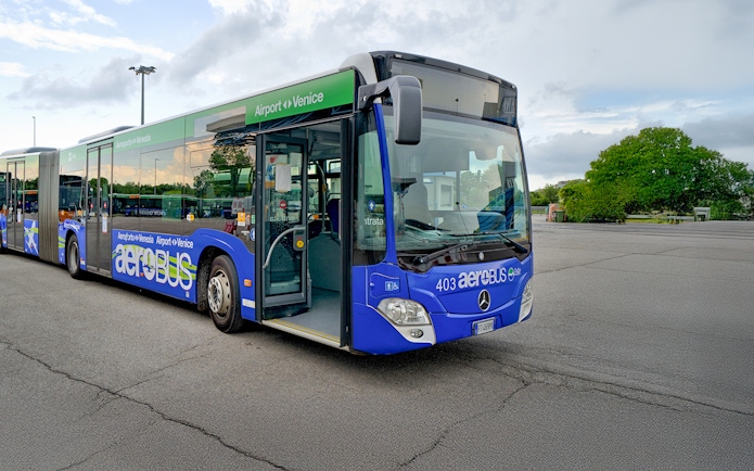 ACTV Aerobus at Venice Marco Polo Airport for city transfer.