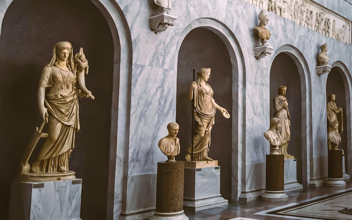 Statues in the Vatican Museum, part of a private tour for Vatican, Sistine Chapel & St. Peter Basilica.