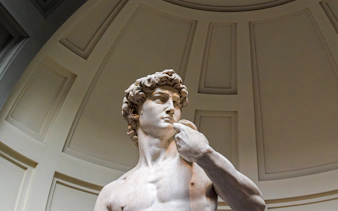 David statue at Academia Gallery, Florence, available with skip-the-line tickets and audio guide.