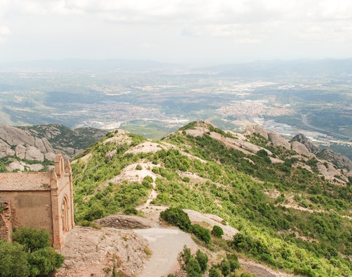 Sant Joan Chapel in hndsight, Sant Joan trail, Montserrat