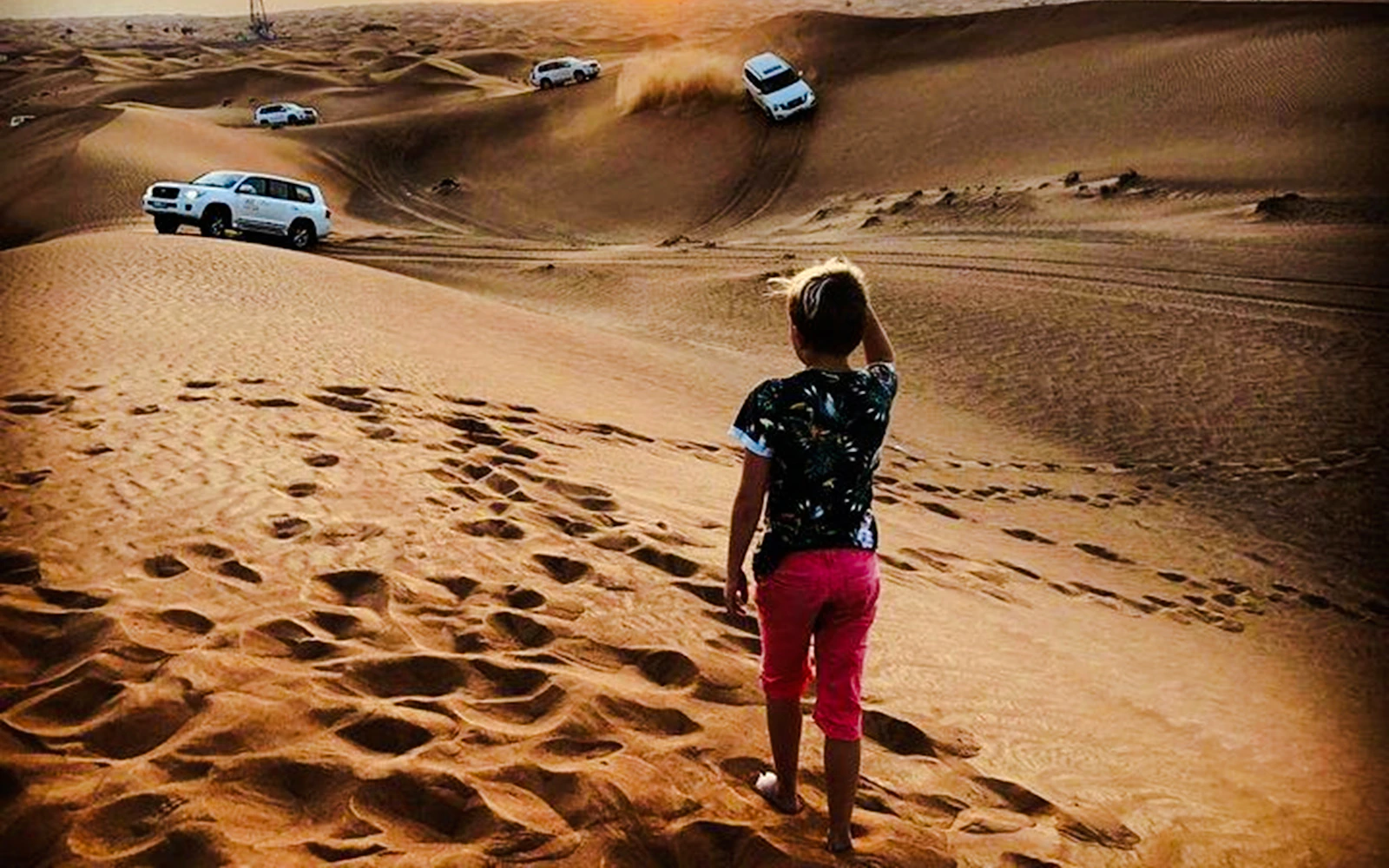 Dubai Private 4x4 Desert Safari with Dune Bashing Camel Ride Sandboarding and BBQ Dinner Image 2