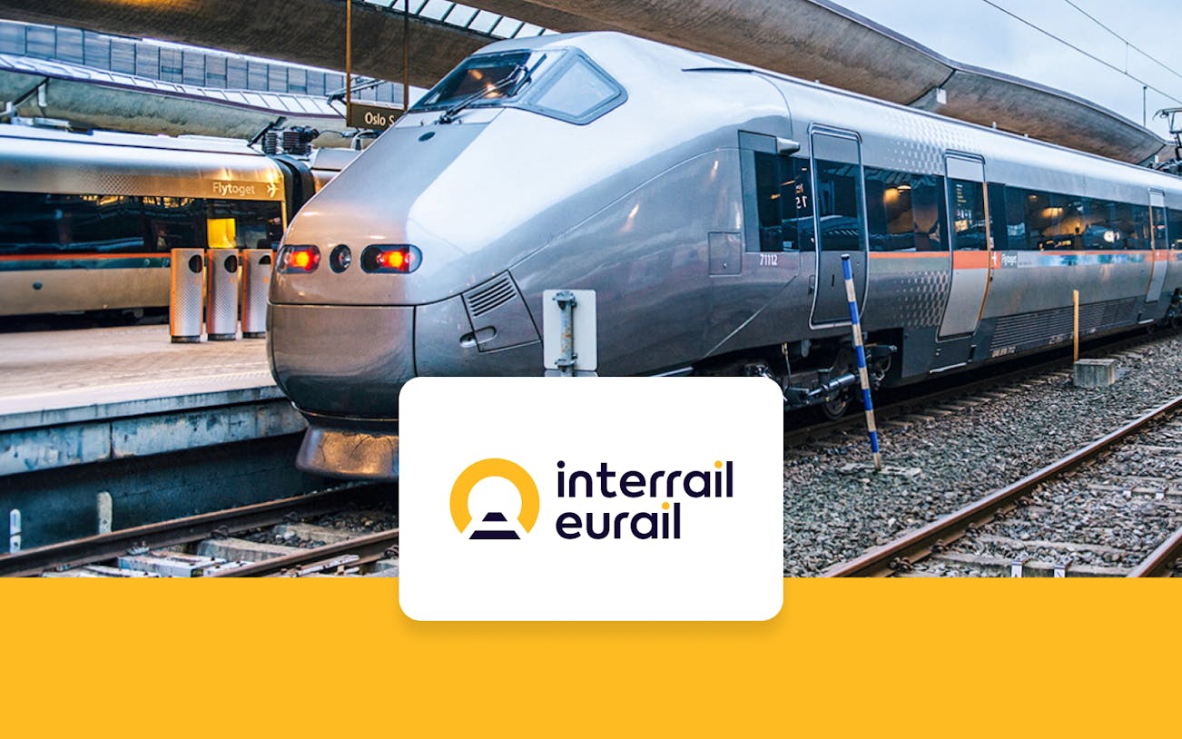 High-speed train at Oslo station for Interrail Flexible Global Pass.