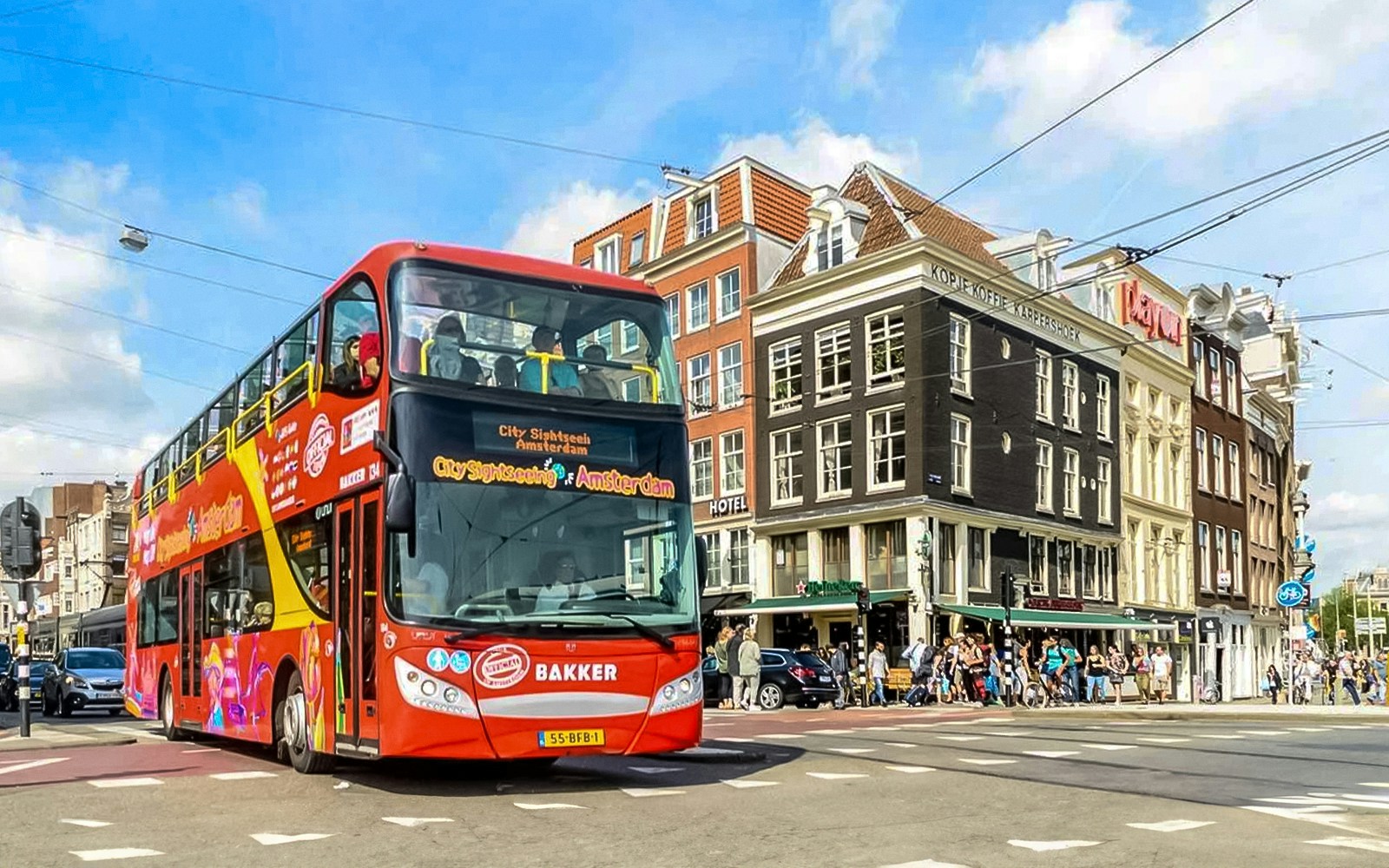 un autobus di City Sighteseeing ad Amsterdam