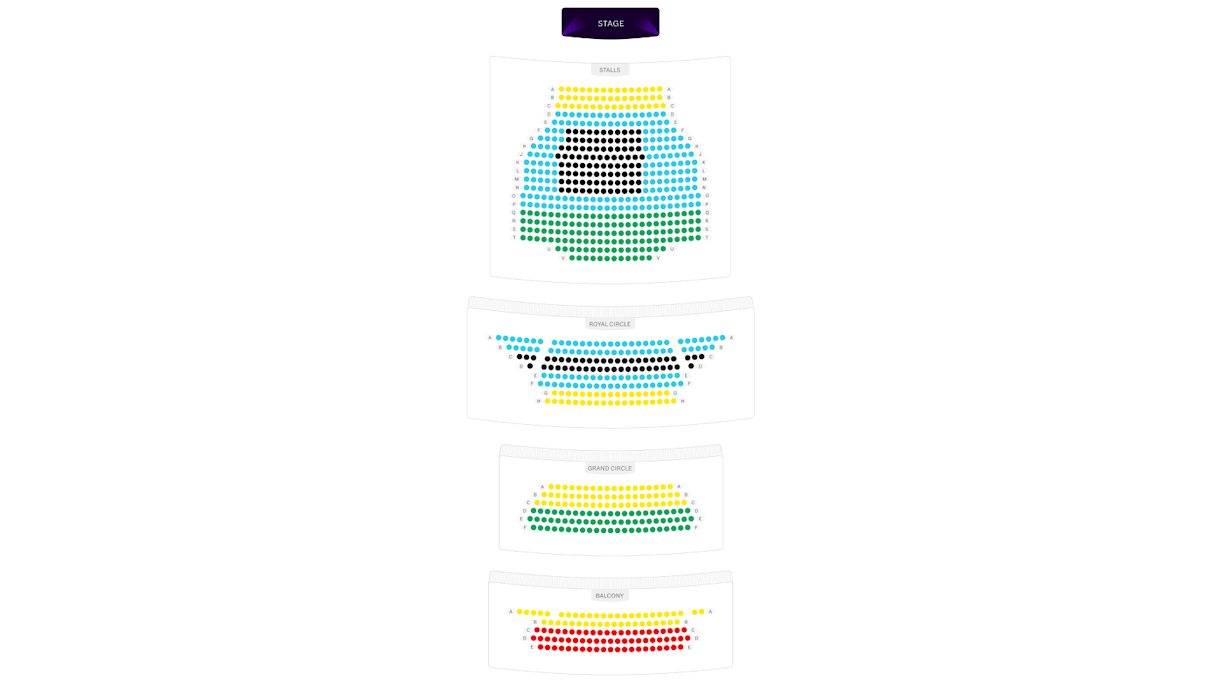 Noël Coward Theatre seating plan image