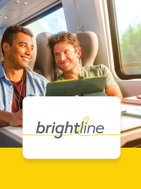 Brightline Train passengers enjoying a ride from Orlando to Florida.