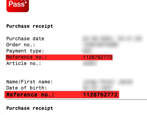 Swiss Travel Pass - Confirmation