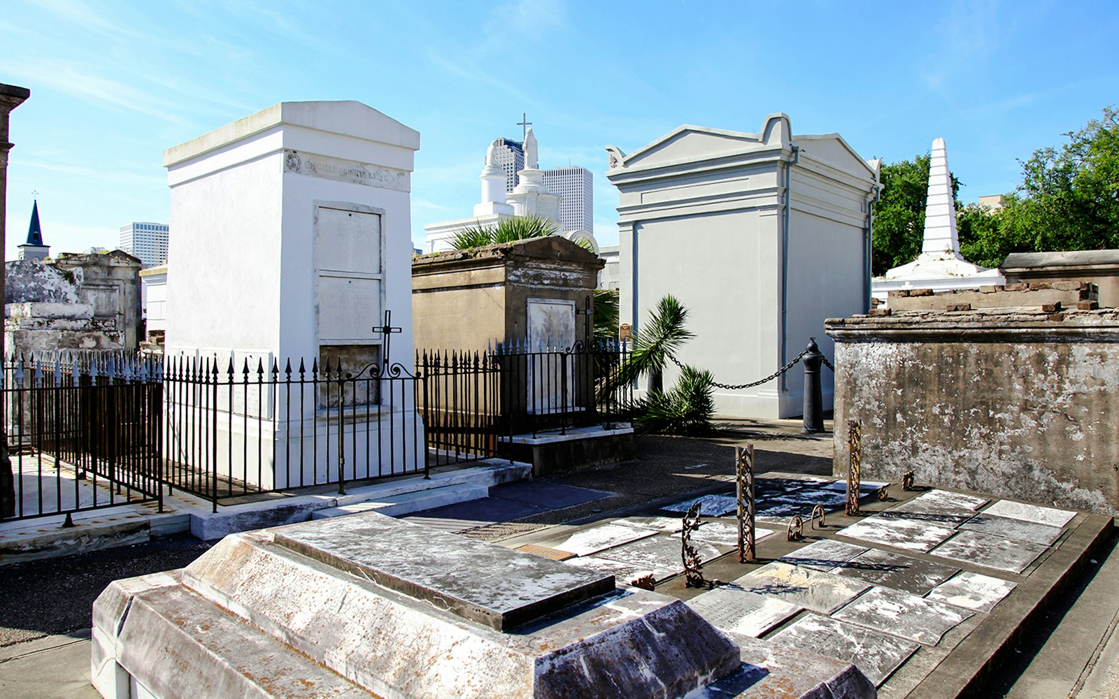 Tombs and mausoleums in St. Louis Cemetery No. 1, New Orleans, Louisiana.