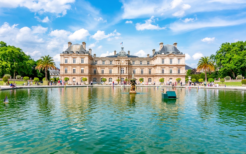 Luxembourg Palace and Gardens in Paris during Latin Quarter walking tour.