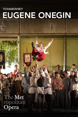 Performers on stage during Eugene Onegin at The Met Opera, New York.