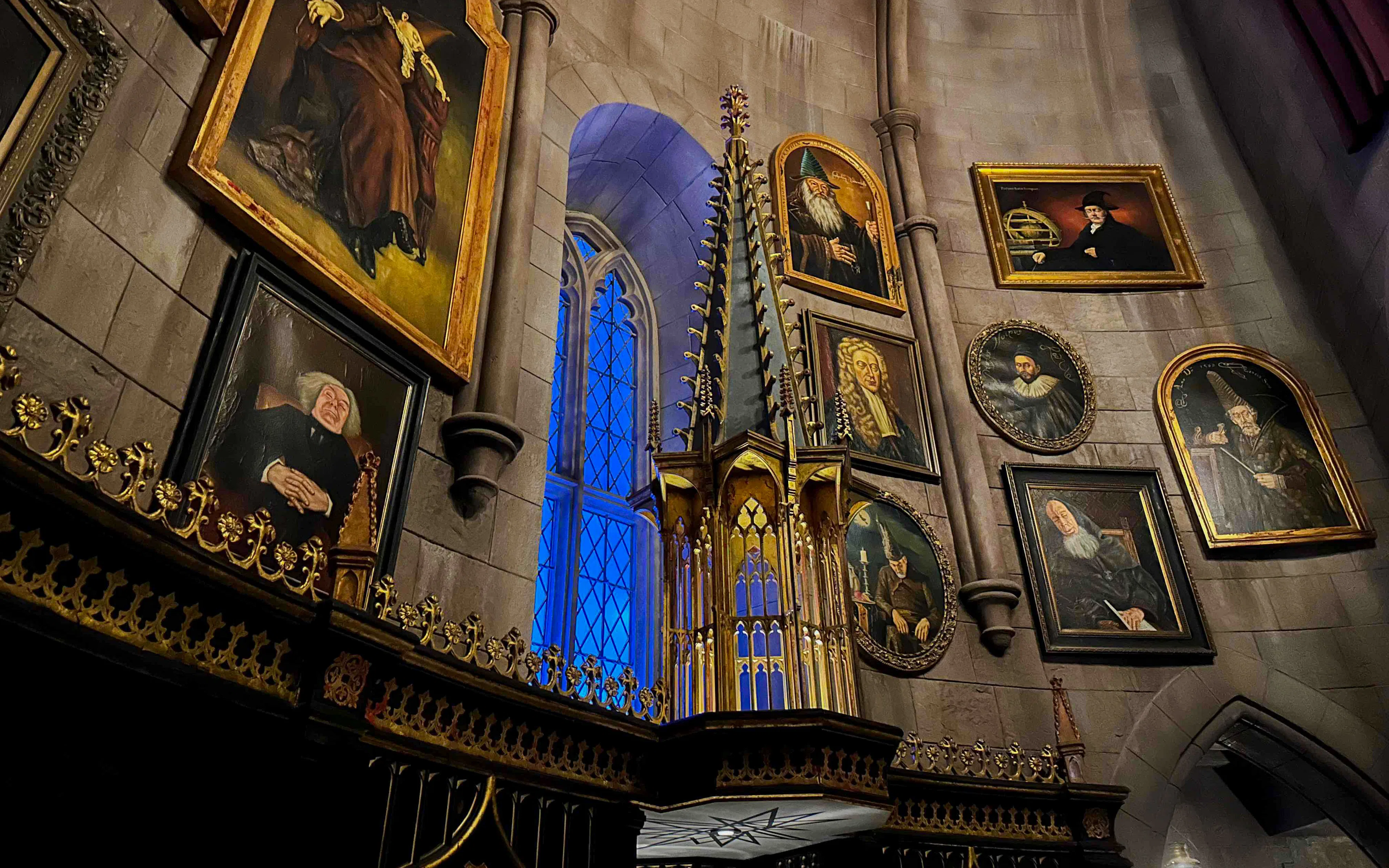 Portraits in Hogwarts Castle at The Wizarding World of Harry Potter, Universal Studios Beijing.