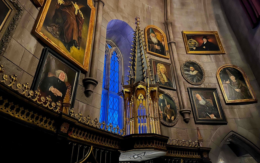 Portraits in Hogwarts Castle at The Wizarding World of Harry Potter, Universal Studios Beijing.