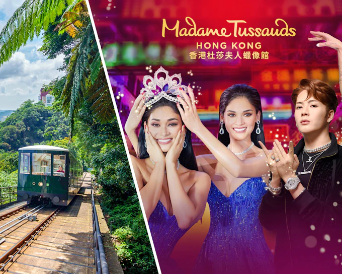 Combo: Peak Tram Round Trip + Sky Terrace 428 + Madame Tussauds Hong Kong