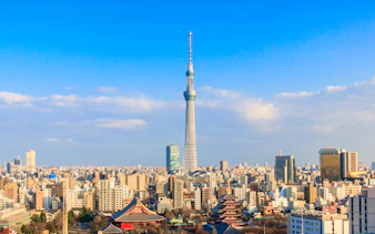 Tokyo skyline featuring Tokyo Skytree and cityscape.