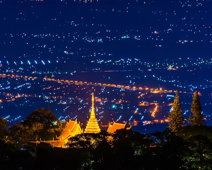 From Chiang Mai: Wat Umong and Doi Suthep Sunset Guided Tour with Hotel Transfers